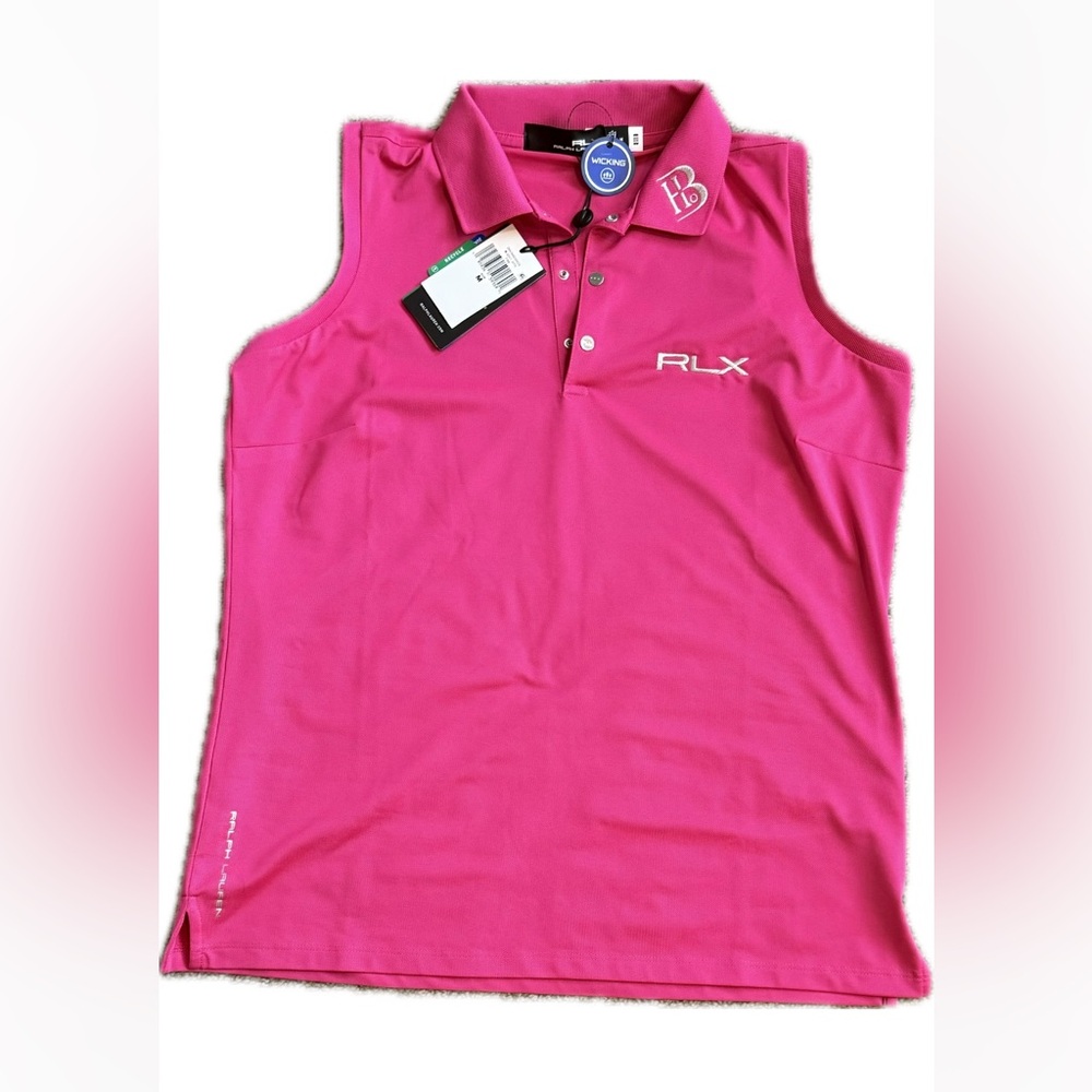 RLX Ralph Lauren Pink Ladies Golf Polo Shirt M New